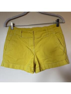 Vineyard Vines Yellow Chino Shorts Whale Logo Preppy Size 0